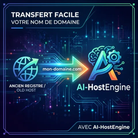Transférer votre nom de domaine facilement Transférer votre nom de domaine facilement avec AI-HostEngine